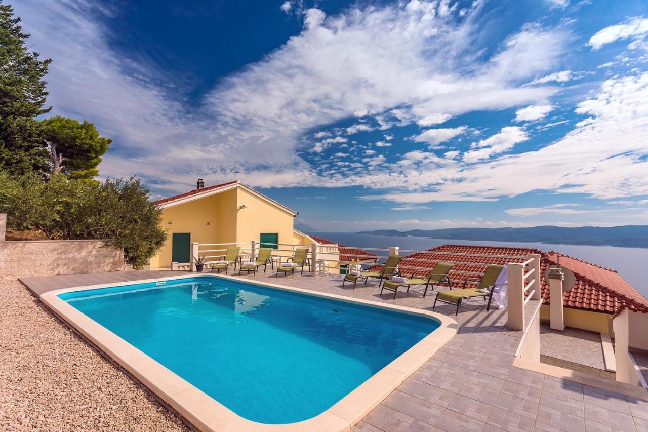 Villa Maslina, With Private 32M2Pool, Panoramic Views On 100Km Coastline, 12 Pax Lokva Rogoznica Exterior foto